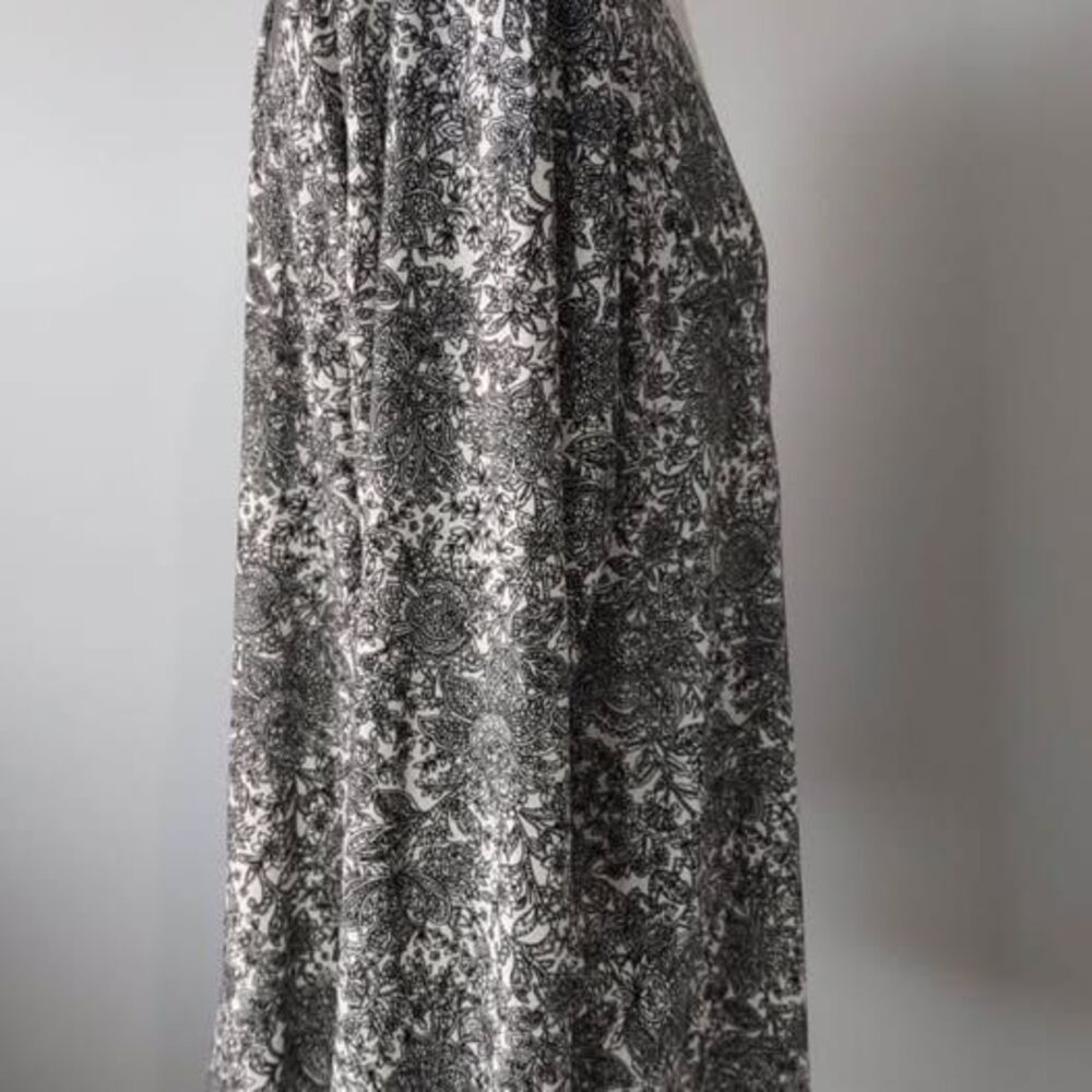 2X Tunic/ Blouse Rafaella Long Sleeve Black & White Floral Print crisscrossC5769 - Picture 4 of 5
